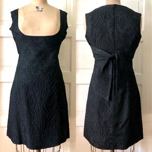 Black vintage dress/skirt with cut out neckline and back tie